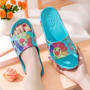 รองเท้าแตะแบบสวมสำหรับผู้หญิง รองเท้าแตะชายหาดแบบลำลอง รองเท้าแตะในห้องน้ำ กันลื่น พื้นนุ่ม รองเท้าแตะกลางแจ้ง รองเท้าแตะแบบสวมสบาย