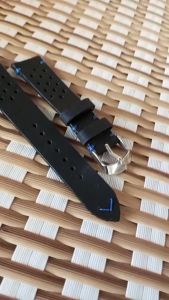 Tali Jam Tangan Kulit Sapi Rally Warna Hitam 18823 Bergaransi