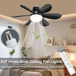 Ceiling Fan Light With Remote 48W LED Colorful Flower Blades 3 Brightness Options Quiet Motor For Bedroom Living Room