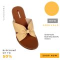 Sandal Papirut Sol Karet Anti Licin Selop Model Butterfly Vandorra. 