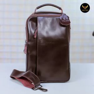 VALQO EVOS Tas Kulit Sapi Slingbag Tas Selempang Pria Tas Dada Muat Tablet