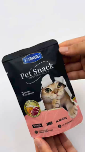 85g FAENBEI Cat Wet Food Pouch Complete Nutrition Cat Treat Snack For 3 Months+ Kitten Adult Cat Boost Immunity Skin Coat Urinary Health Meat Jelly Pouch