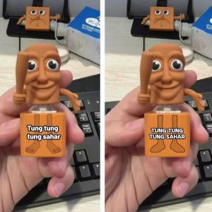 Móc Khóa Hình Người Que Gỗ Tung Tungtung Sahar 2025 Có Mặt Dây Chuyền Phát Sáng Mô Hình Anime Quà Tặng Trang Trí Dành Cho Người Từ 14 Tuổi Trở Lên