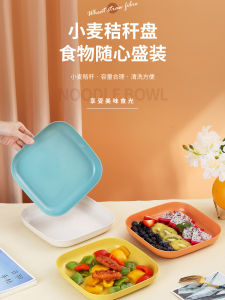 Large Size Bone Dish Tableware Food Grade Fruit Snack Bone Plate Home Use Square Shaped Japanese Style Plastic Dish