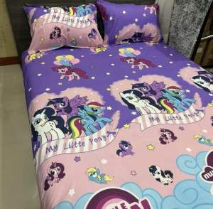 ผ้าปูที่นอน||ชุดผ้าปูที่นอน (ลายมายโพนี่) ขนาด 3|5|6 🛌 ฟุต ผ้า COTTON 100% งานเย็บดีผ้าไม่เป็นขุย ห่มสบาย เกรดพีเมี่ยม💖👑🐳