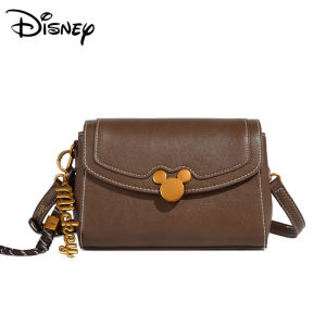 Disney Disney Official Authentic Mickey Series Brown All-Match Fashion Retro Style Messenger Bag Niche Personality Trendy Light Luxury Temperament Shoulder Bag Suitable for Business Shopping Travel Gift