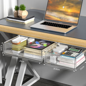 XUNHUAI | Under-desk Pull-out Invisible No-drill Drawer Organizer