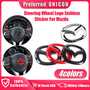 Mazda Emblem Logo Sticker For Steering Wheel fit Mazda 2 3 6 Axela CX4 CX5 CX7 CX30 Atenza 3