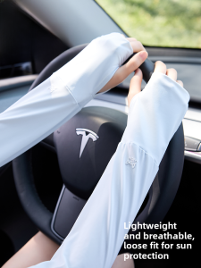 MiiOW | Womens Summer Driving Half Finger Ice Sleeve Gloves UV Protection Sunshade Motorcycle Electric Vehicle Arm Protector Covers