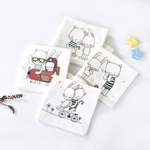 Ultra-Soft Pure Cotton Muslin Baby Towel Childrens Handkerchief Newborn Toddler Face Wash Square Towel Infant Saliva Scarf