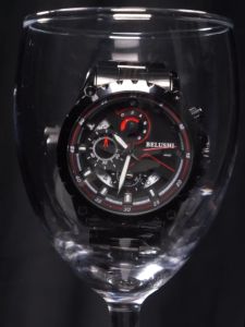 BELUSHI đồng hồ nam sang trọng cao cấp hàng ​hiệu chronograph chống xước lịch dạ quang quà tặng ngày lễ Dây đeo kim loại [565]