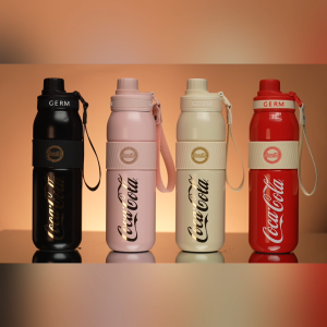 GERM Tumbler Botol Air Termos Coca Cola Athletic Thermos S31603 Stainless Steel Vacuum Water Bottle With Straw 580ml