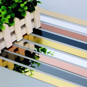 96% Highly Rated Stainless Steel Baseboard Titanium Alloy Self-Adhesive Skirting Line Black Titanium Flat Thickened Self-Adhesive Skirting Line
