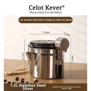 Moisture-proof Airtight Container with Spoon for Coffee Beans
