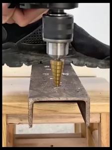6pcs Imperial HSS Step Drill Bit Set with Reamer and Center Punch High-Speed Steel Multi-Purpose Tool for Metal Woodworking