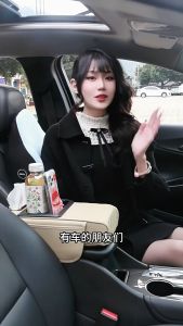 Newest Car Armrest Heightening Cushion With 2 Cup Holder Side Storage Pockets Center Console Armrest Cushion Car Armrest Cover