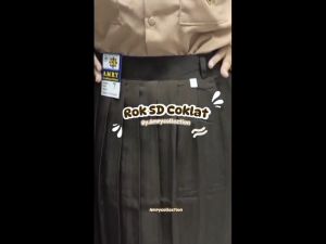 Rok SD warna Coklat Pramuka Rok Rempel Panjang / fashion anak perempuan rok rempel atas Pinggang karet