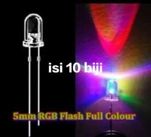 isi 10 biji Led 5mm Ajaib Kedip Flash