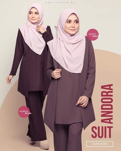 Muslimah Suit Andora Suit Blouse + Pants Lazada