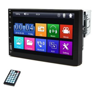 Máy Nghe Nhạc Đa Phương Tiện Ô Tô 7 Inch MP5 1 DIN Màn Hình Cảm Ứng HD Đầu Radio Đa Năng Với Nguồn ISO Hỗ Trợ Đầu Vào Aux USB Bluetooth Kết Nối Gương Điện Thoại Cho Xe Hơi
