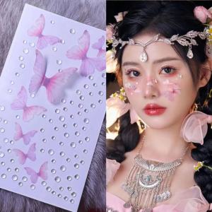CHUBEISHI | Diamond Rhinestone Pearl Butterfly Face Decorations