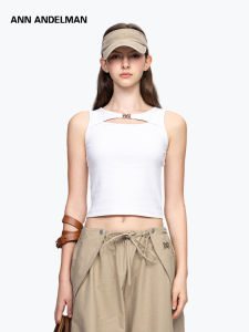 ANN ANDELMAN | Slimming Sleeveless Metal Buckle Hollow Vest
