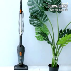 Máy Hút Bụi Cầm Tay Deerma DX115C - Cây Hút Bụi Mini Có Dây Với 3 Loại Đầu Hút Tiện Dụng