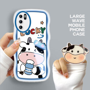 เคส Hontinga สำหรับ Samsung Galaxy A04S A03S A04 A03 Core A03 A02 Samsung A03S โปร่งใสเคสซิลิโคนนิ่มลายวัวน่ารัก เคสหลังเคสโทรศัพท์กันกระแทก เต็มตัวเคสนิ่มสำหรับเด็กผู้หญิง