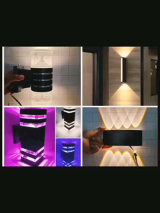 Đèn hắt tường 2 đầu ECOPATUO IP65 đèn tường chống nước đèn hiên đèn cổng đèn cầu thang đèn ban công đèn hắt