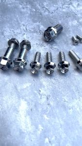 น็อต สลักเบรคสลักครัช หัวสนามเลส +ชุดน็อตประกับ น็อตฝาปั้ม น็อตน้ำมันเบรค งานเลส