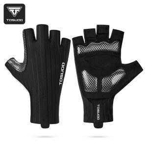 TOSUOD | Găng Tay Đạp Xe Có Đệm Silicon TOSUOD Dành Cho Nam Và Nữ Chống Sốc Chống Trơn Trượt Chất Liệu Lụa Băng Có Phần Bảo Vệ Cổ Tay Mở Rộng Kiểu Nửa Ngón.