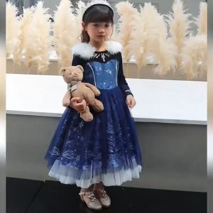 🇹🇭สินค้าอยู่ไทย🇹🇭 🔥 7C269 ชุดเด็ก เอลซ่า เจ้าหญิงเอลซ่า โฟรเซน ผจญภัยแดนคำสาปราชินีหิมะ Elsa Princess Frozen Costume