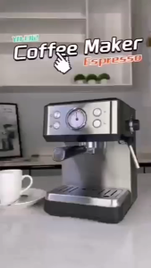 Mesin Kopi Espresso Coffee Maker Frothing Grinding 20 Bar 1400W