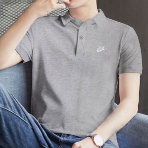 Nike | Áo Polo Nam Cotton Thoáng Khí Màu Xám