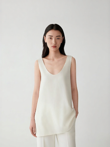 ICICLE | Silk Cloth Sleeveless Vest