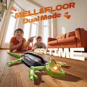 Remote Control Wall Climbing Gecko Robot Toy for Kids Rechargeable Christmas Novelty Gift Anti-Fall Design Easy to Operate