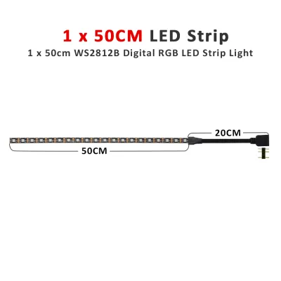 MJJC | 5V 3PIN ARGB LED Strip Light WS2812B IC Addressable Rainbow Light Digital Header PC Host Case Asus Aura Sync RGBIC Fusion RGBIC