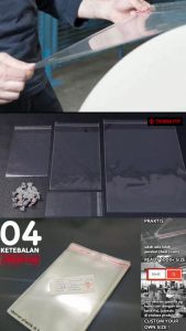 Plastik OPP 15x33 TEBAL isi 100 Kantong Bening Kemasan Bagelen Kue Kering Thomas Karya Seal Perekat