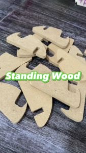 Decor Art - Standing Photo Papan Pesan Akrilik Kayu Easel Tripod Wood