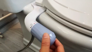 ICHINOVA Toilet Bidet Bathroom Non Electric Bidet Touch Style Hand Free Dual Nozzle Washing