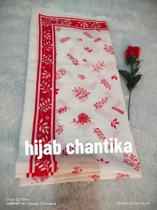 Hijab segiempat denay motif terbaru motif bunga Kerudung Jilbab Segiempat