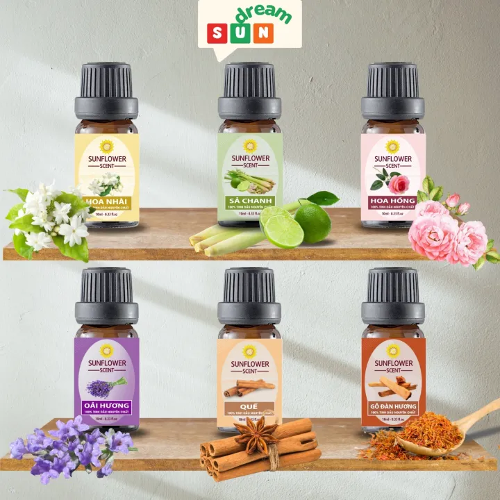 Tinh Dầu Nguyên Chất Thiên Nhiên SunFlower 10ml Khử Mùi, Làm Thơm Phòng, Hỗ Trợ Chăm Sóc Sức Khỏe Và Giảm Căng Thẳng Hiệu Quả