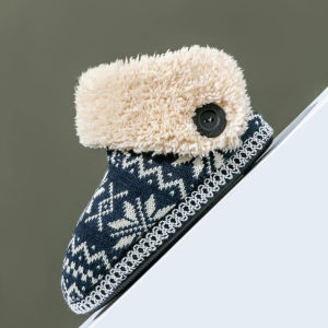 รองเท้าแตะผ้าฝ้ายหนาสำหรับผู้หญิงในฤดูใบไม้ร่วงและฤดูหนาว รองเท้าแตะแบบหนาสำหรับใส่ในบ้านและกลางแจ้ง รองเท้าแตะแบบสวมหัวสไตล์เกาหลี รองเท้าแตะผ้าฝ้ายแบบสวมหัว