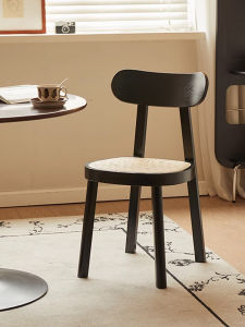Nordic Style Solid Wood Dining Chair Simple Modern Wicker Backrest Bench Home Hotel Homestay Lightweight Luxury Chair Internet Famous Chair