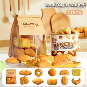 WEIBAI | Childrens Play Kitchen Set with Realistic Burger Bread Fries and Pizza
