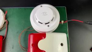 12V Voltage Wired Smoke Leak Fire Detector Alarm Sensor Stand Alone For Wired Terminal Alarm System