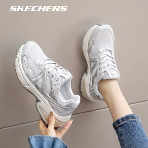 Skechers | Silver Thick-soled Dad Shoes Womens Casual Sport Shoes
