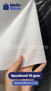 [Packing Per Meter] Kain Spunbond 75 gsm Non Woven - Putih & Hitam - Untuk Tas Spunbond Buket Bunga