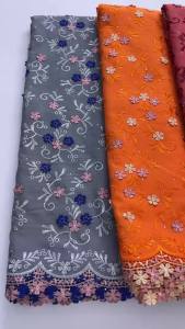 Kalume 3D Embroidered Cotton Lace Fabric 2026 High Quality 5 Yards Nigerian Swiss Voile Lace Fabric Bride for Party Dress Sewing