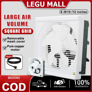 Wall Mounted Exhaust Fan 6/8/10/12 Inch Exhaust Fan Home Kitchen Bathroom Office Strong Wind Energy Saving Ventilation Exhaust Fan
